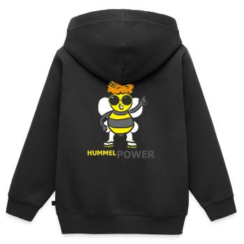 HUMMEL - Kinder Premium Organic Zip Hoodie - Schwarz - Hinten - AI Model Kid Male (0cm)