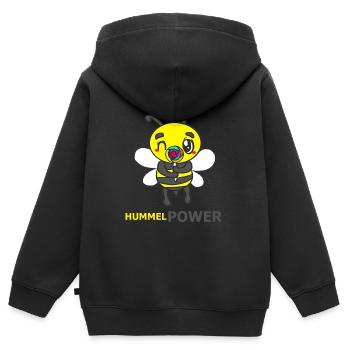 HUMMEL - Kinder Premium Organic Zip Hoodie - Schwarz - Hinten - AI Model Kid Male (0cm)