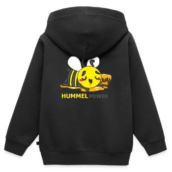 HUMMEL - Kinder Premium Organic Zip Hoodie - Schwarz - Hinten - AI Model Kid Male (0cm)