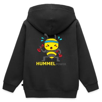 HUMMEL - Kinder Premium Organic Zip Hoodie - Schwarz - Hinten - AI Model Kid Male (0cm)