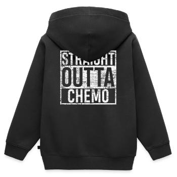 Chemo Chemotherapie - Kinder Premium Organic Zip Hoodie - Schwarz - Hinten - AI Model Kid Male (0cm)