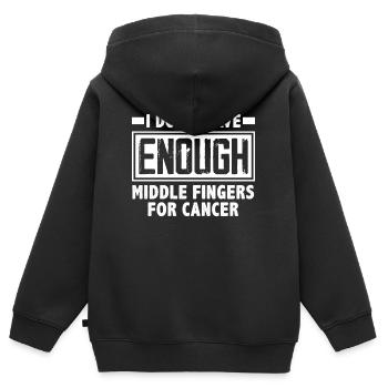 Le cancer chimio pue - Sweat Premium à capuche zippé enfant bio - noir - Dos - AI Model Kid Male (0cm)