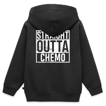 Chemo Therapie - Kinder Premium Organic Zip Hoodie - Schwarz - Hinten - AI Model Kid Male (0cm)