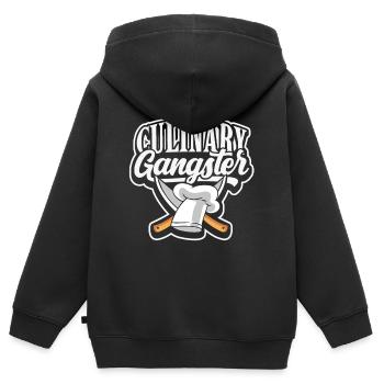 Koch Chefkoch Gourmet Kochmütze Großküche Cuisine - Kinder Premium Organic Zip Hoodie - Schwarz - Hinten - AI Model Kid Male (0cm)