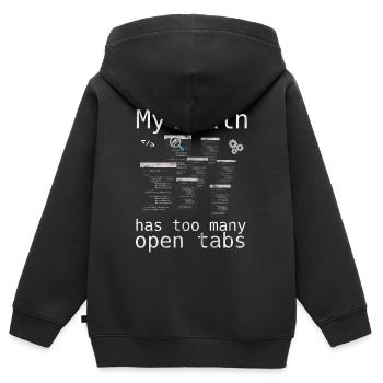 Programmierer - Kinder Premium Organic Zip Hoodie - Schwarz - Hinten - AI Model Kid Male (0cm)