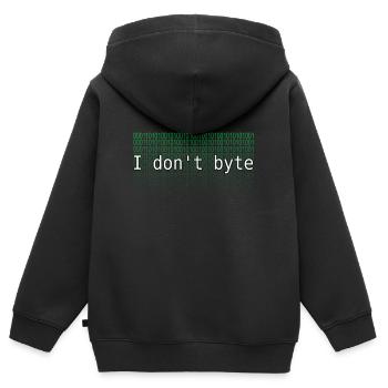 Programmierer - Kinder Premium Organic Zip Hoodie - Schwarz - Hinten - AI Model Kid Male (0cm)