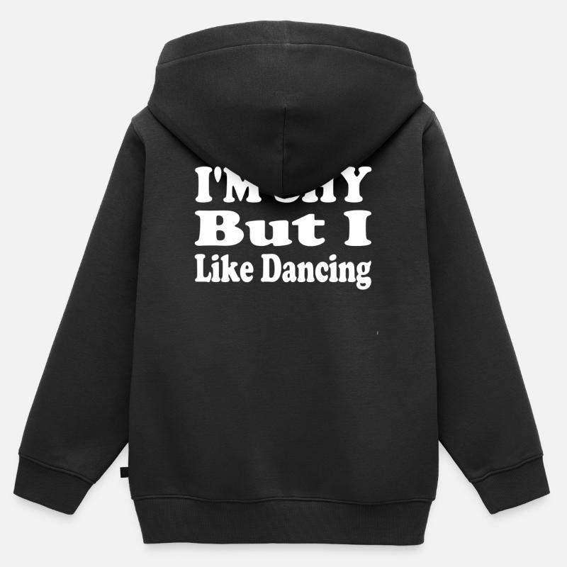 Timide Mais amour Danse - Sweat Premium à capuche zippé enfant bio - noir