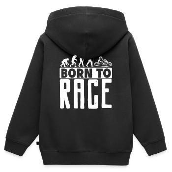 Go Kart Racer Construit pour Speed King Of Racetrack - Sweat Premium à capuche zippé enfant bio - noir - Dos - AI Model Kid Male (0cm)