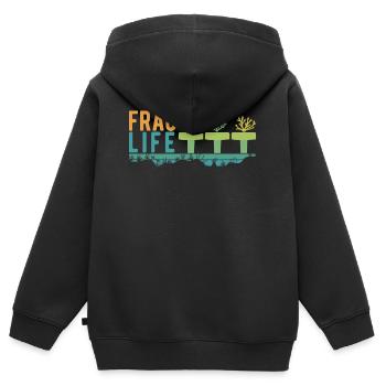 Frag Life Korallen Aquarium & Aquarist, Salzwasser - Kinder Premium Organic Zip Hoodie - Schwarz - Hinten - AI Model Kid Male (0cm)