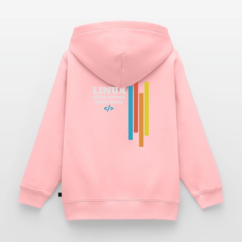 Linux programmer administrator gift Kids Premium Organic Zip-up Hoodie