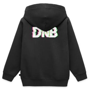 DnB Music Dubstep Drum n Bass Cadeau - Sweat Premium à capuche zippé enfant bio - noir - Dos - AI Model Kid Male (0cm)