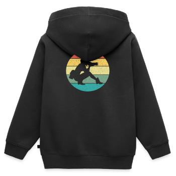 Photography Photographer Woman Retro Vintage Gift - Kinder Premium Organic Zip Hoodie - Schwarz - Hinten - AI Model Kid Male (0cm)