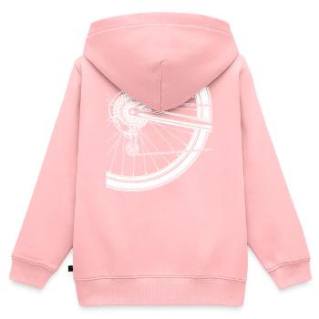 Fahrrad Rennen Speichen Radfahren - Kinder Premium Organic Zip Hoodie - Rosa - Hinten - AI Model Kid Female (0cm)