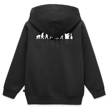 Gamer Evolution Gamer Evolution Gaming - Kids Premium Organic Zip-up Hoodie - black - Back - AI Model Kid Male (0cm)