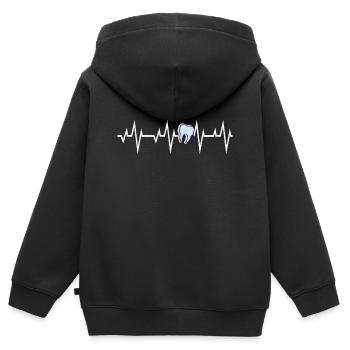 Zahnarzt - Kinder Premium Organic Zip Hoodie - Schwarz - Hinten - AI Model Kid Male (0cm)