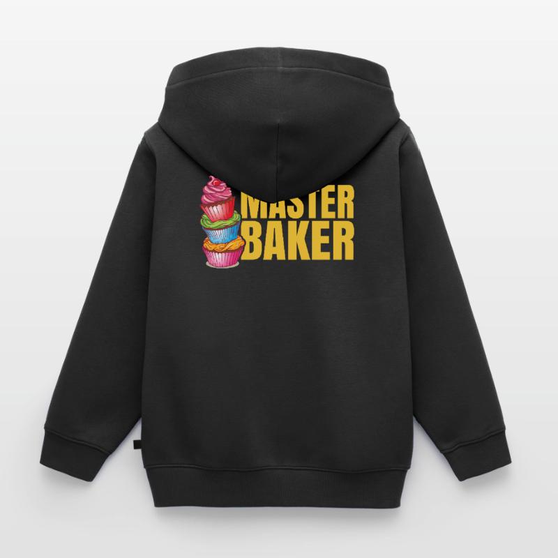 Master baker - baker baker baker cupcake Kids Premium Organic Zip-up Hoodie