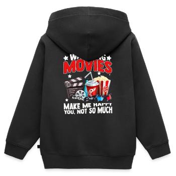 film - Kinder Premium Organic Zip Hoodie - Schwarz - Hinten - AI Model Kid Male (0cm)