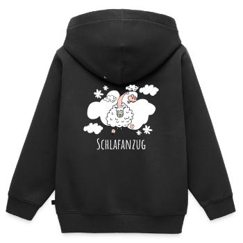 Schaf Gute Nacht Schlafanzug Geschenk Weihnachten - Kinder Premium Organic Zip Hoodie - Schwarz - Hinten - AI Model Kid Male (0cm)
