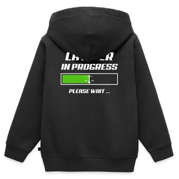 Rechtsanwalt Student - Kinder Premium Organic Zip Hoodie - Schwarz - Hinten - AI Model Kid Male (0cm)