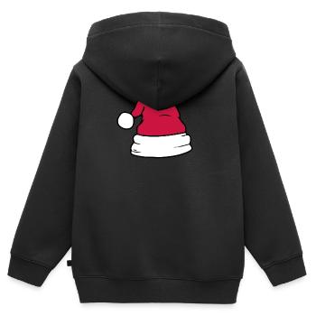 chapeau de père Noël - Sweat Premium à capuche zippé enfant bio - noir - Dos - AI Model Kid Male (0cm)