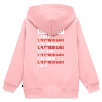 Mein ideales Spiel Videospiele spielen - Kinder Premium Organic Zip Hoodie - Rosa - Hinten - AI Model Kid Female (0cm)