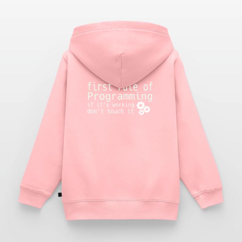 Informatique Hacker Programmer Binary Pc Computer Sweat Premium à capuche zippé enfant bio