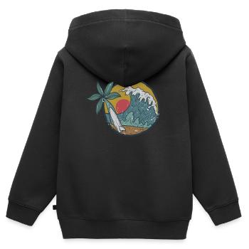 Plage - Sweat Premium à capuche zippé enfant bio - noir - Dos - AI Model Kid Male (0cm)
