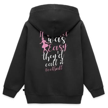 Ballett Mädchen Tanzen Ballerina Ballettschuhe - Kinder Premium Organic Zip Hoodie - Schwarz - Hinten - AI Model Kid Male (0cm)