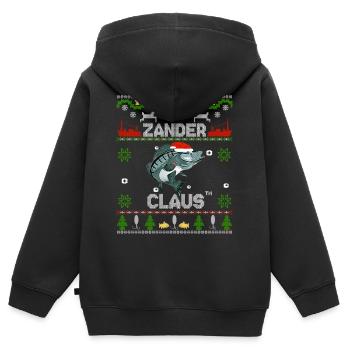 Zander Claus ® L’original !!! Tenue de Noël - Sweat Premium à capuche zippé enfant bio - noir - Dos - AI Model Kid Male (0cm)
