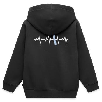Zahnarzt - Kinder Premium Organic Zip Hoodie - Schwarz - Hinten - AI Model Kid Male (0cm)