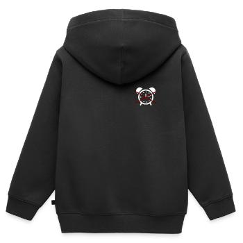 Alarm Clock - Kinder Premium Organic Zip Hoodie - Schwarz - Hinten - AI Model Kid Male (0cm)