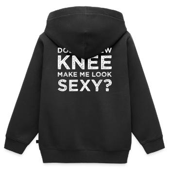 Chirurgie du genou Prothèse du genou Prothèse - Sweat Premium à capuche zippé enfant bio - noir - Dos - AI Model Kid Male (0cm)