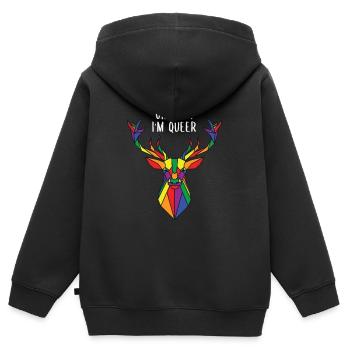 LGBT Design für eine Homosexuell - Kinder Premium Organic Zip Hoodie - Schwarz - Hinten - AI Model Kid Male (0cm)
