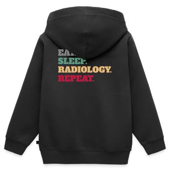 Idée cadeau de profession de radiologue radiologue - Sweat Premium à capuche zippé enfant bio - noir - Dos - AI Model Kid Male (0cm)