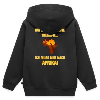 Afrika - Kinder Premium Organic Zip Hoodie - Schwarz - Hinten - AI Model Kid Male (0cm)