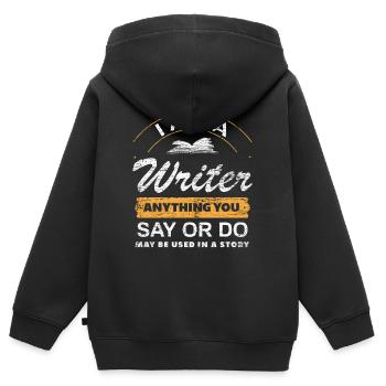 auteur - Sweat Premium à capuche zippé enfant bio - noir - Dos - AI Model Kid Male (0cm)