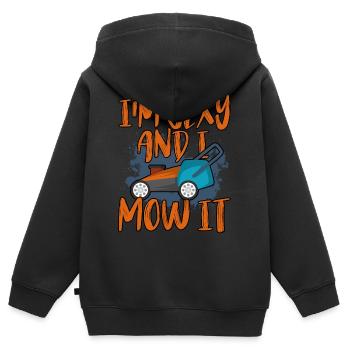 Garten Hochbeet Florist Pflanzen Kleingarten Blume - Kinder Premium Organic Zip Hoodie - Schwarz - Hinten - AI Model Kid Male (0cm)