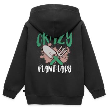 Garten Frau Hochbeet Florist Pflanzen Kleingarte - Kinder Premium Organic Zip Hoodie - Schwarz - Hinten - AI Model Kid Male (0cm)
