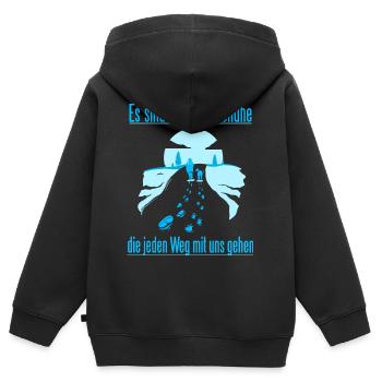 Hund Spazieren gehen Schöner Spruch Hundetrainer - Kinder Premium Organic Zip Hoodie - Schwarz - Hinten - AI Model Kid Male (0cm)