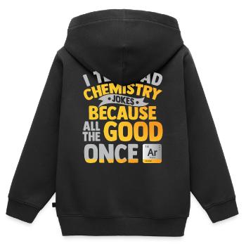chimie - Sweat Premium à capuche zippé enfant bio - noir - Dos - AI Model Kid Male (0cm)
