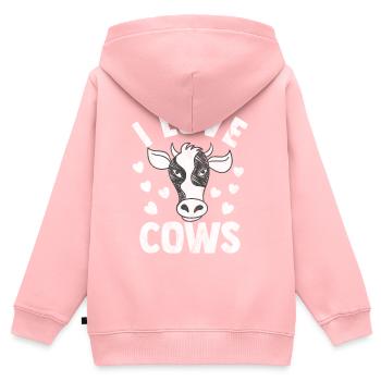 Cow Cow Cow Dairy Cow Farmer Cow Calf Udder - Kids Premium Organic Zip-up Hoodie - rose - Back - AI Model Kid Female (0cm)