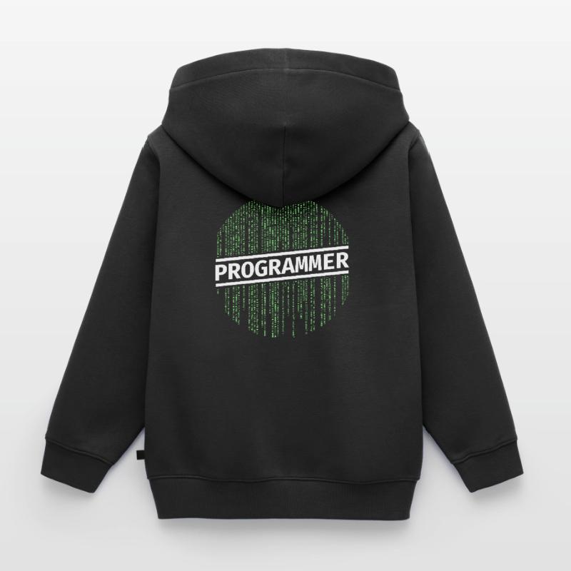 Programmer programmer coding Kids Premium Organic Zip-up Hoodie