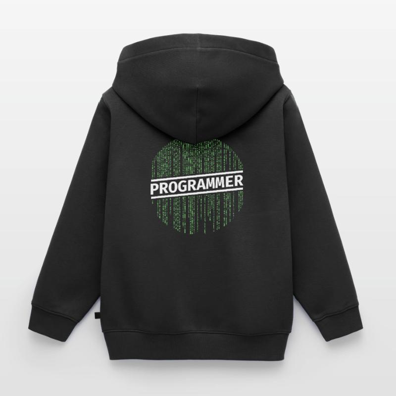 Programmer programmer coding Kids Premium Organic Zip-up Hoodie