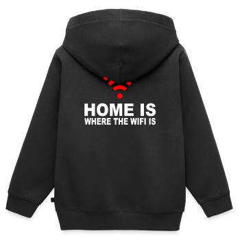 Wireless Wifi Wlan Gamer IT-Programmierer Geschenk - Kinder Premium Organic Zip Hoodie - Schwarz - Hinten - AI Model Kid Male (0cm)