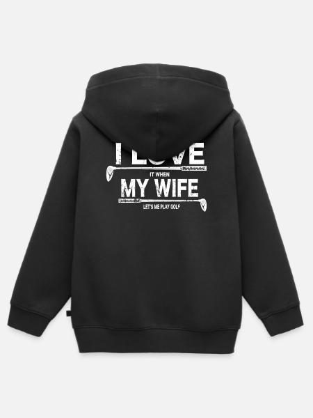Golf Spruch Ehemänner Golfspieler Joke Geschenk - Hoodie Premium med dragkedja barn ekologisk - svart