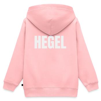 Georg Friedrich Wilhelm Hegel Schrift - Kinder Premium Organic Zip Hoodie - Rosa - Hinten - AI Model Kid Female (0cm)