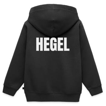 Georg Friedrich Wilhelm Hegel Schrift - Kinder Premium Organic Zip Hoodie - Schwarz - Hinten - AI Model Kid Male (0cm)