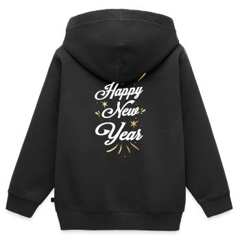 Happy New Year 2021 Silvester 2020 - Kinder Premium Organic Zip Hoodie - Schwarz - Hinten - AI Model Kid Male (0cm)