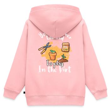 gardener - Kids Premium Organic Zip-up Hoodie - rose - Back - AI Model Kid Female (0cm)