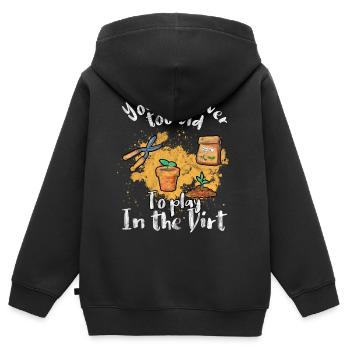 Gärtner - Kinder Premium Organic Zip Hoodie - Schwarz - Hinten - AI Model Kid Male (0cm)